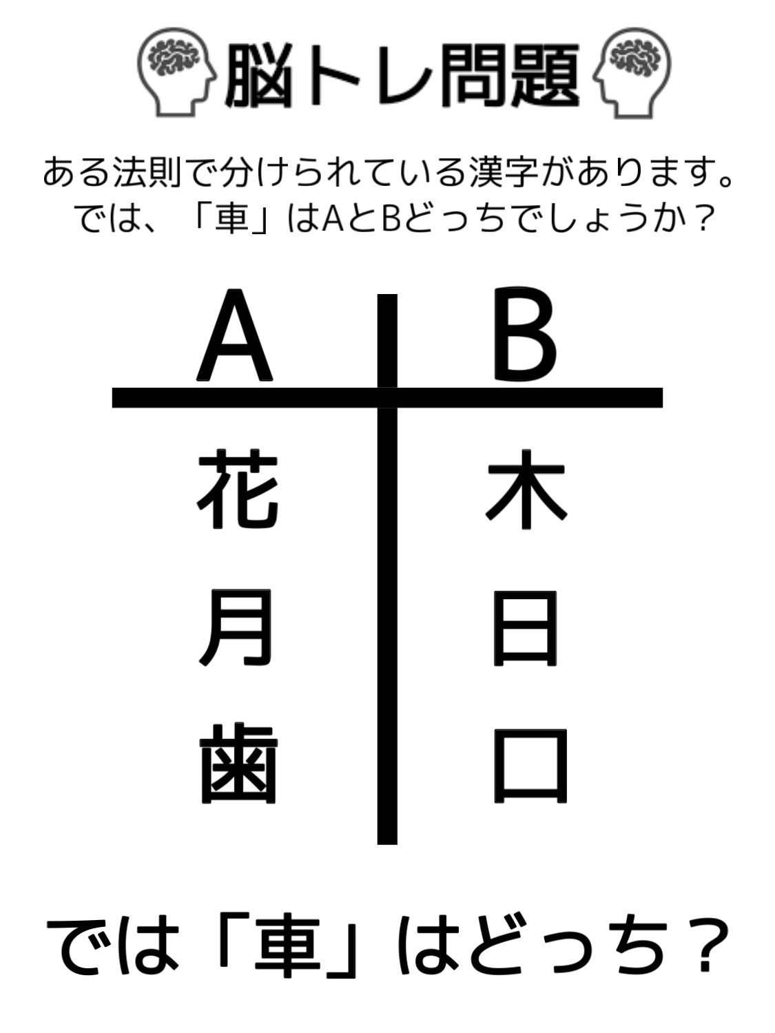 脳トレ問題解答